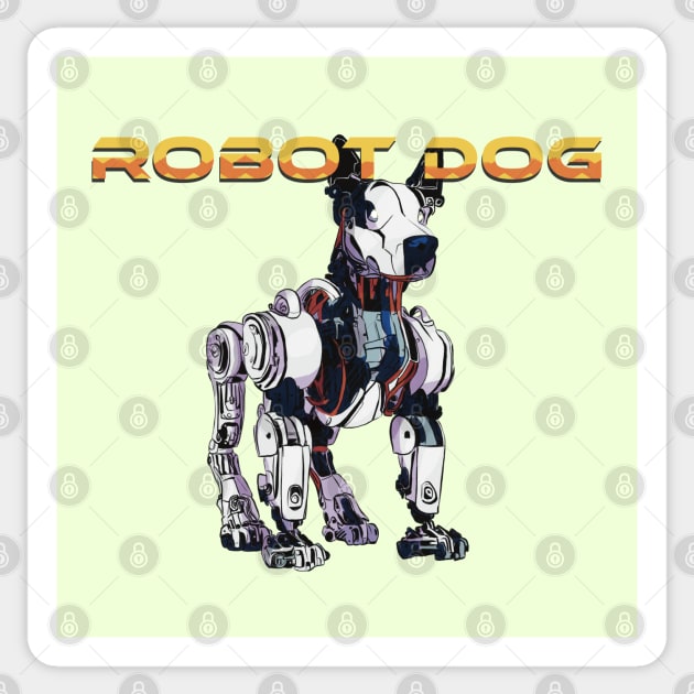 A Robot Dog Sticker by EzekRenne